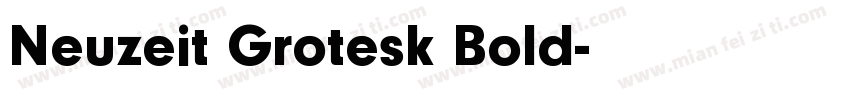 Neuzeit Grotesk Bold字体转换